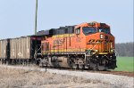 BNSF coal train heading to Baldwin Power Plant